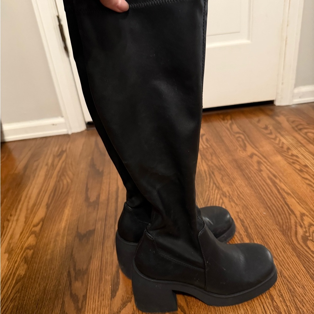 Madden Girl Black Knee-High Boots